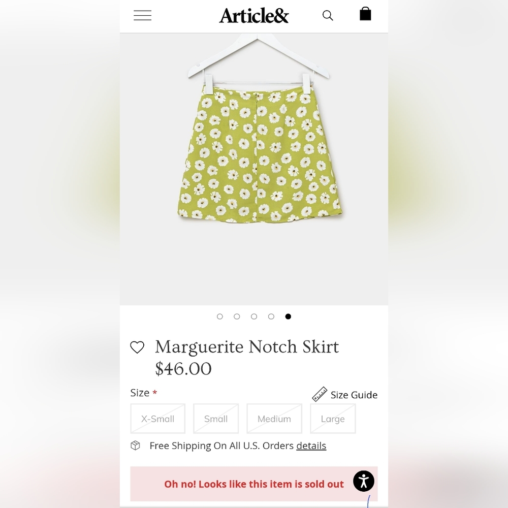 Article& Marguerite Notch Skirt floral EU 42 / UK 14 / US 10 - Picture 5 of 10